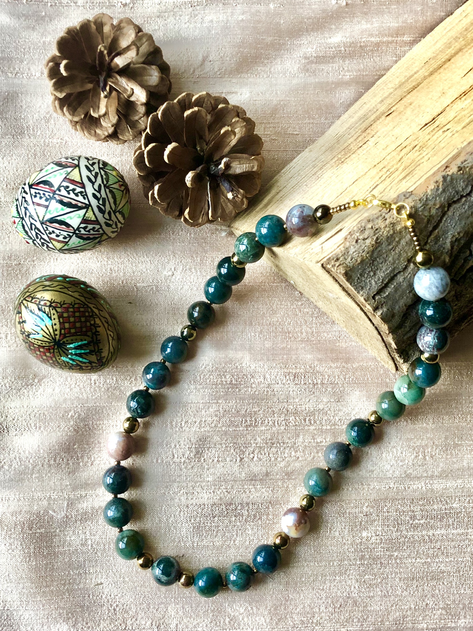 Jasper and Onyx Necklace