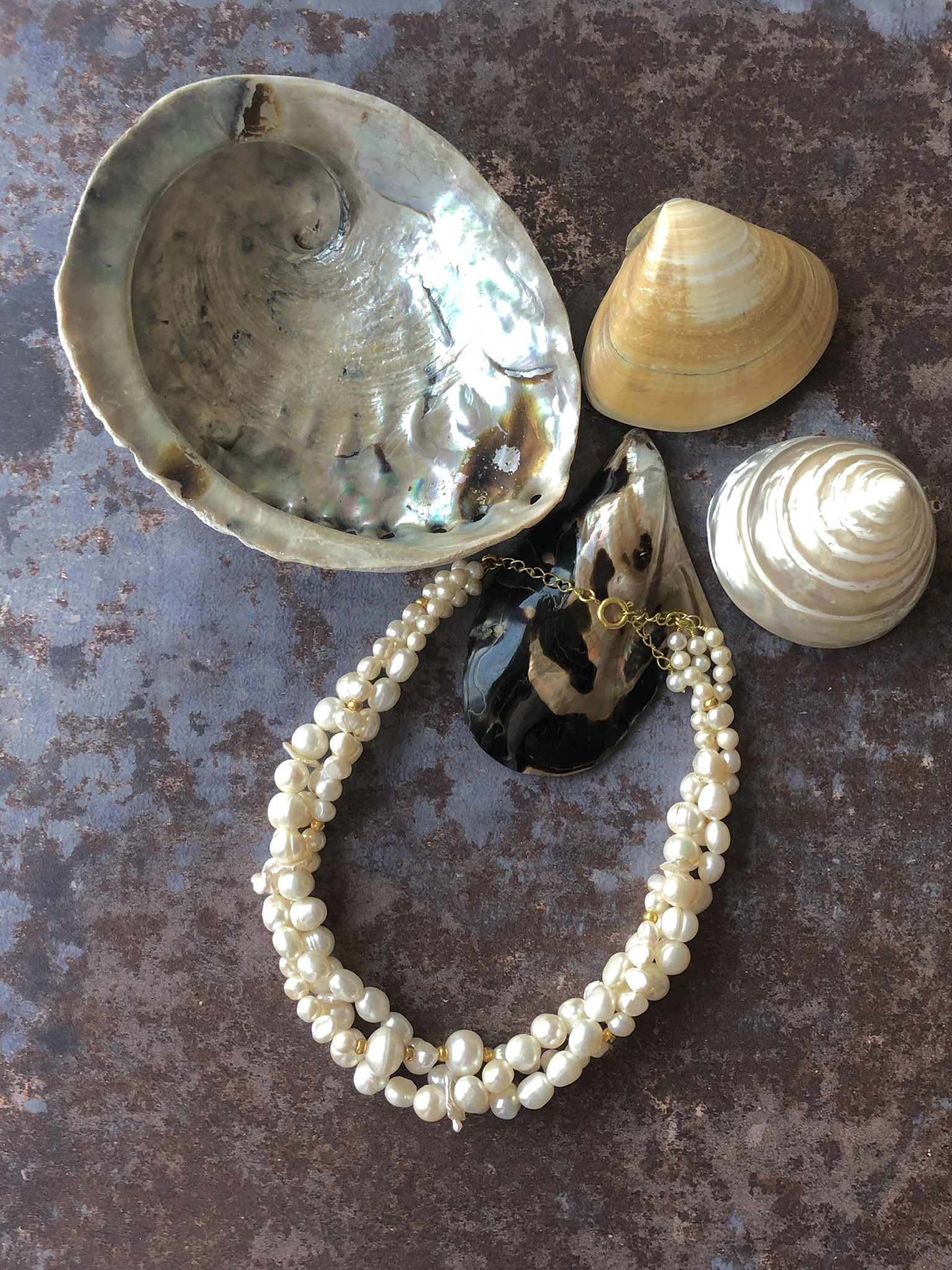 Twisted Irregular Shaped Freshwater Pearl Necklace