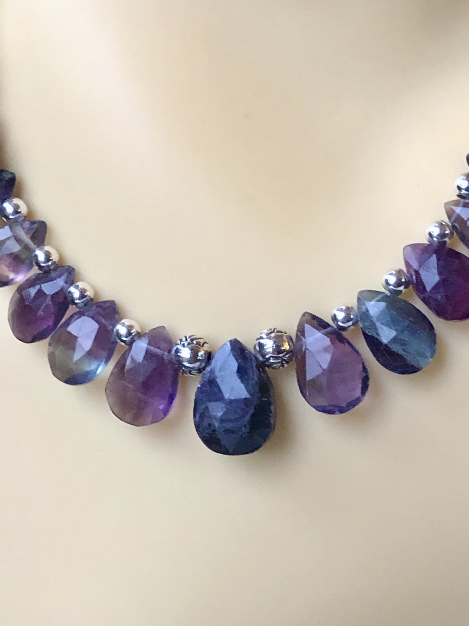 Fluorite Drops Necklace - Image 2