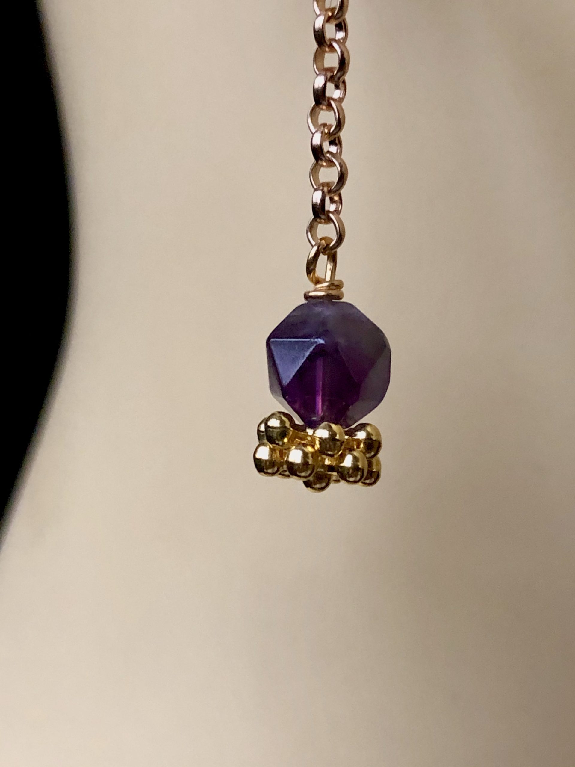 Amethyst Bead Earrings - Image 2