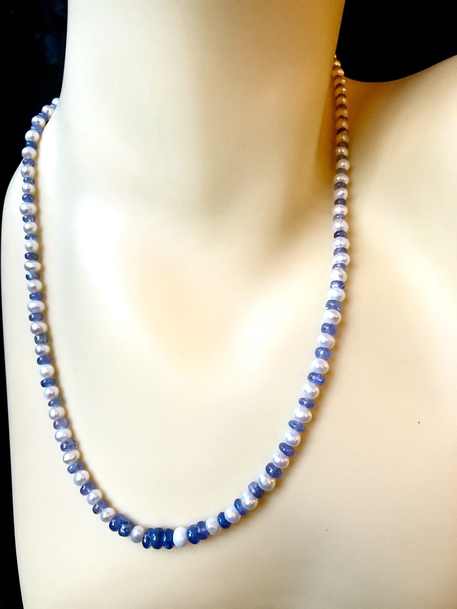Tanzanite and Pearl Necklace