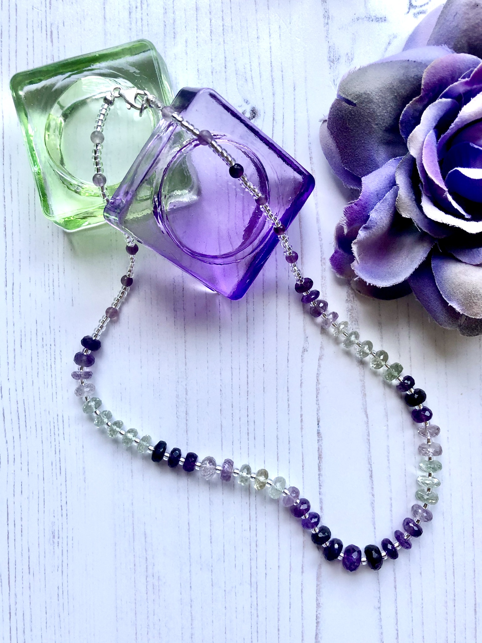 Multi-coloured Amethyst Necklace