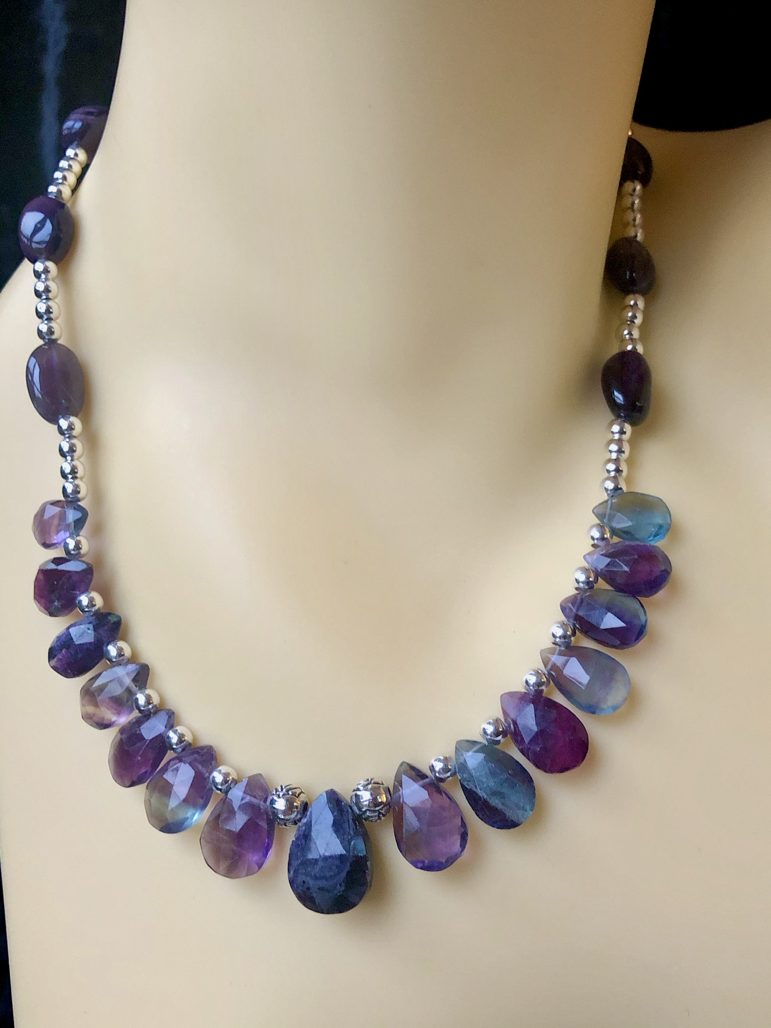 Fluorite Drops Necklace