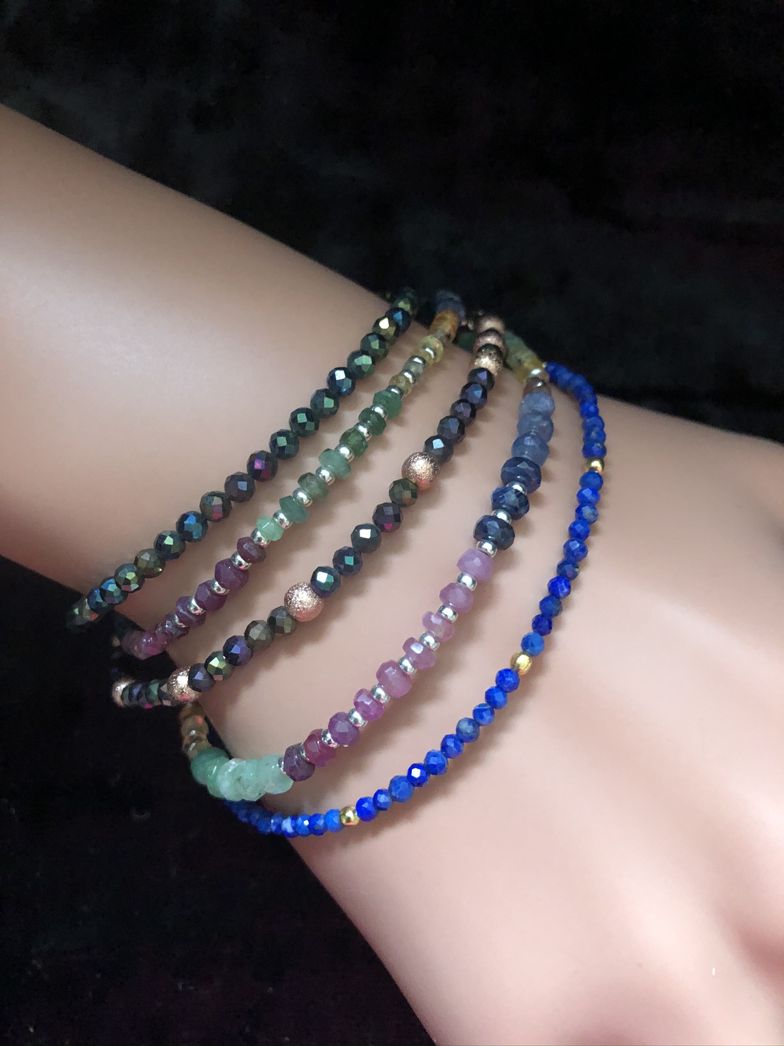 Colour Coated Black Spinel Bracelet - Image 5