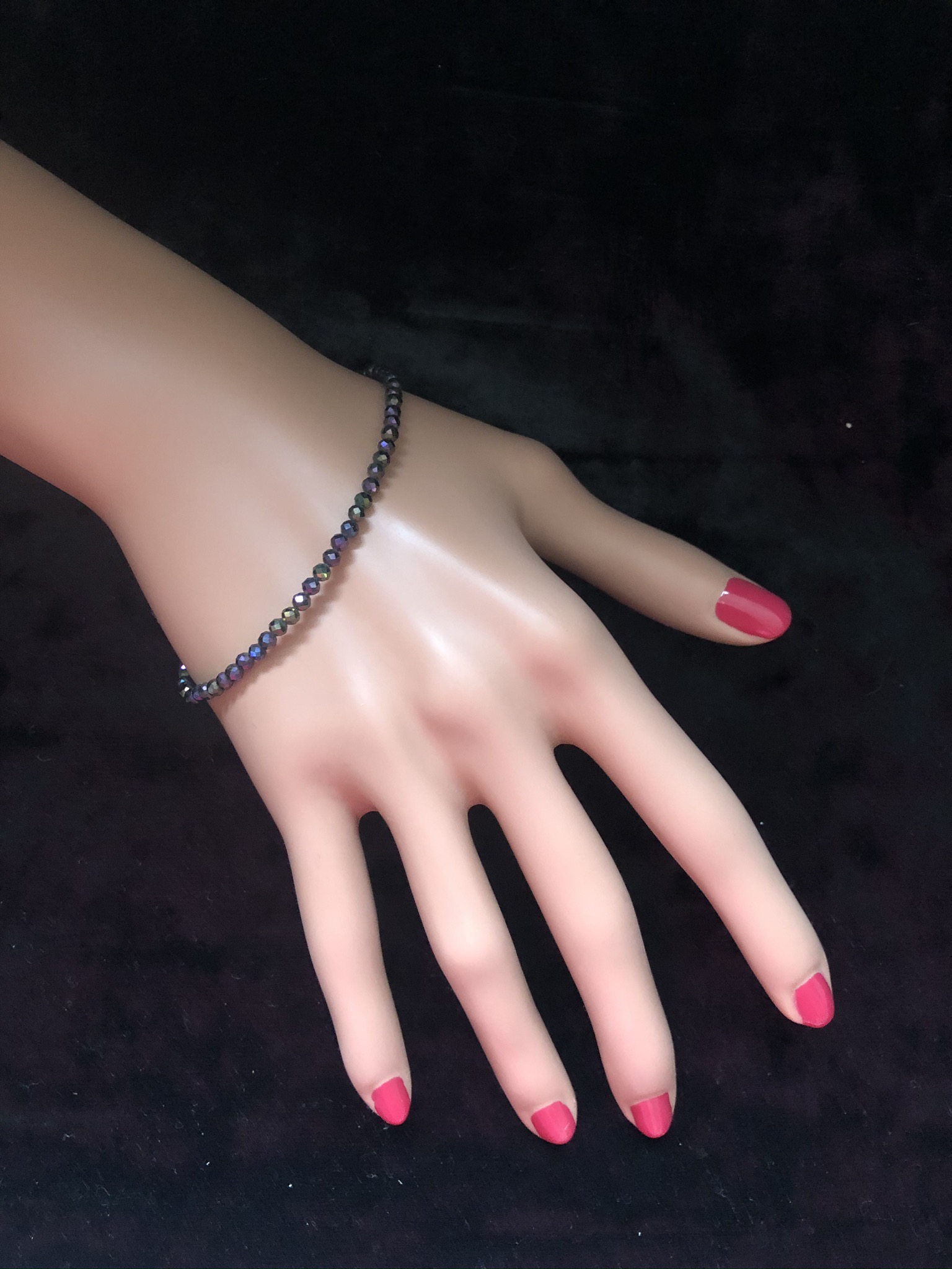 Colour Coated Black Spinel Bracelet