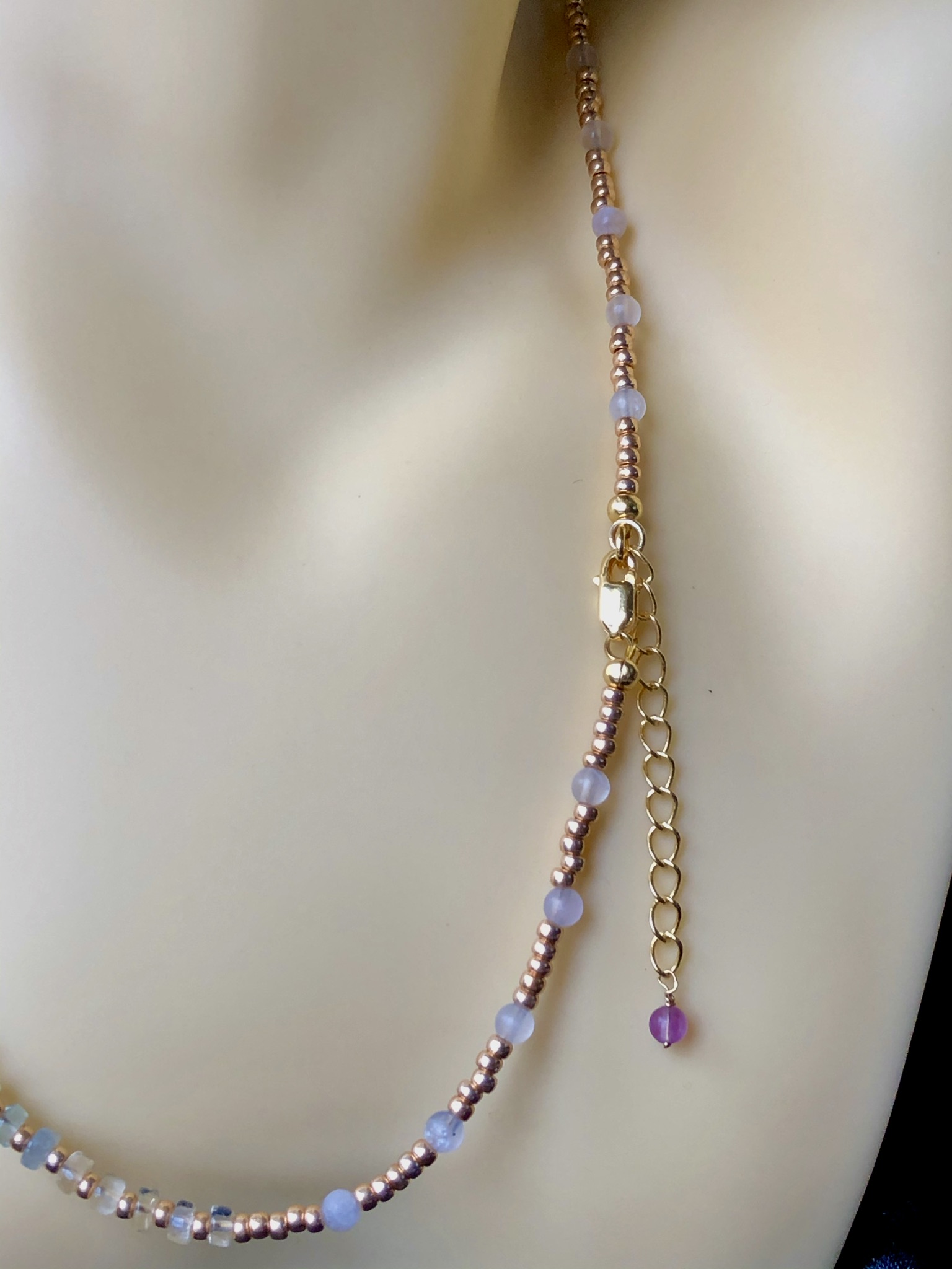 Image for Multi colour amethyst wheels necklace 3