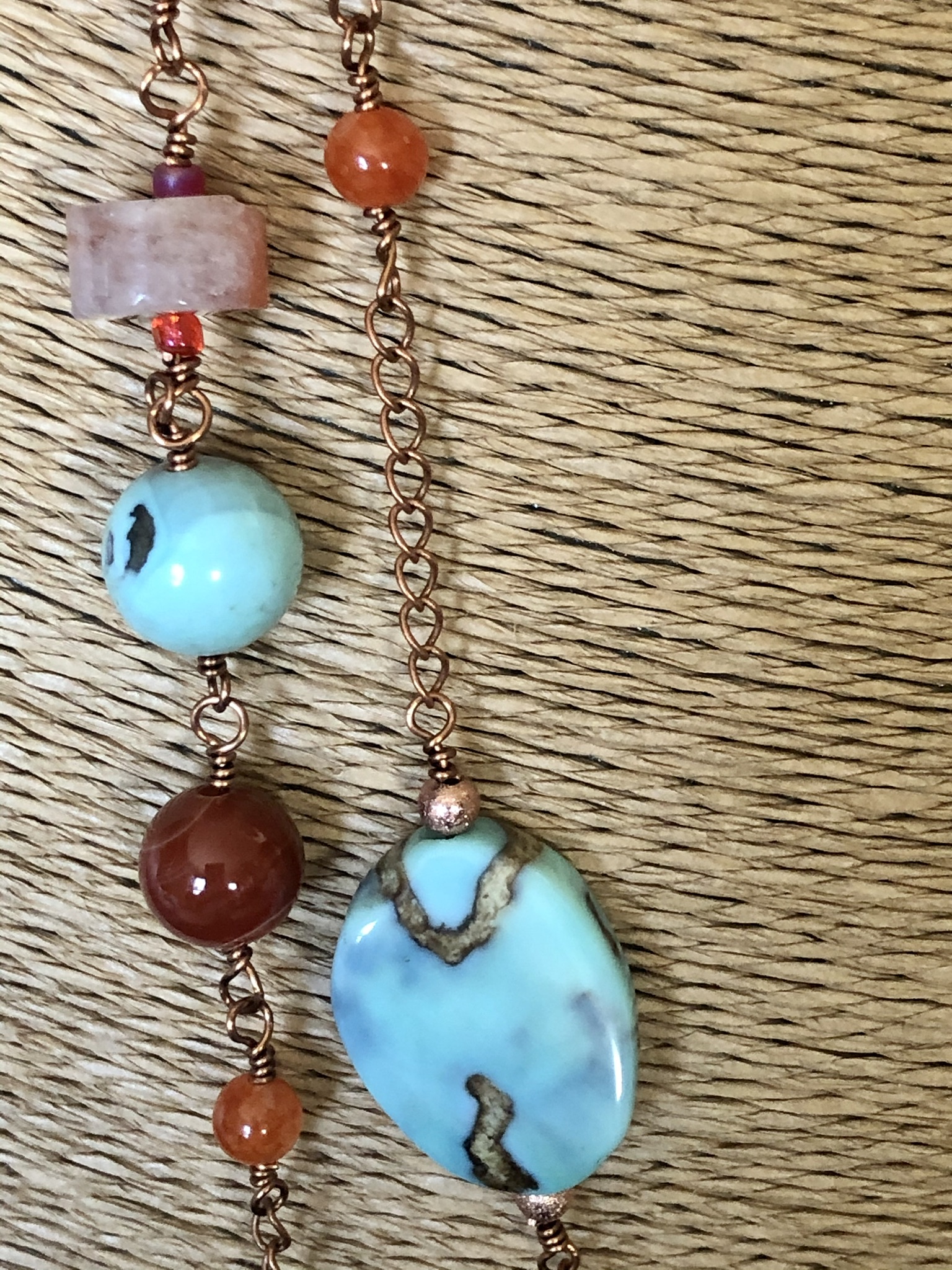 Image for carnelian, druzy, agate, quartz necklace 7