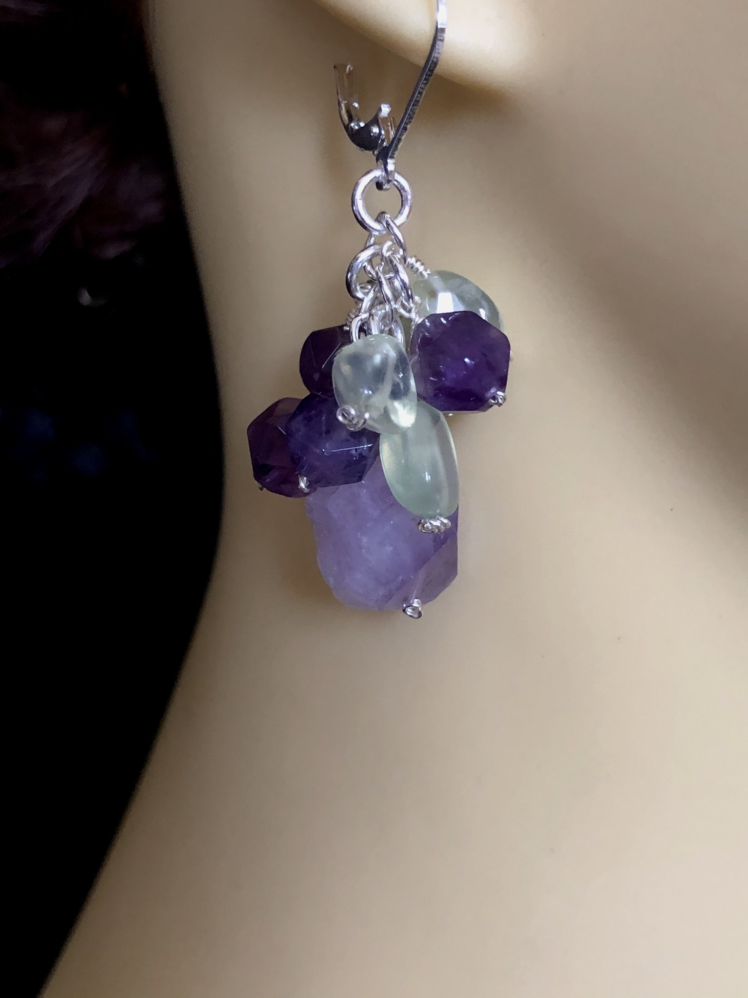 Image for fluorite heart earrings 5