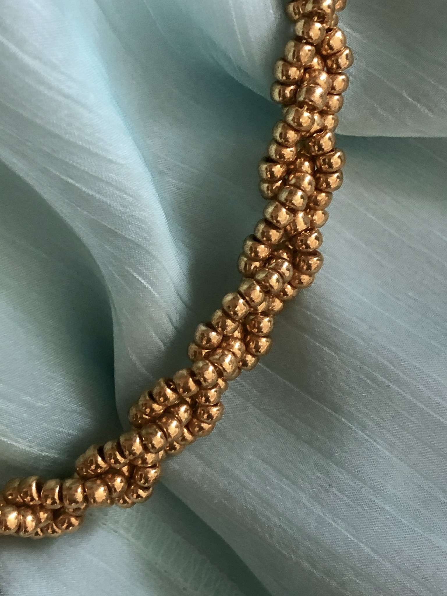 Image for golden beaded necklace 8