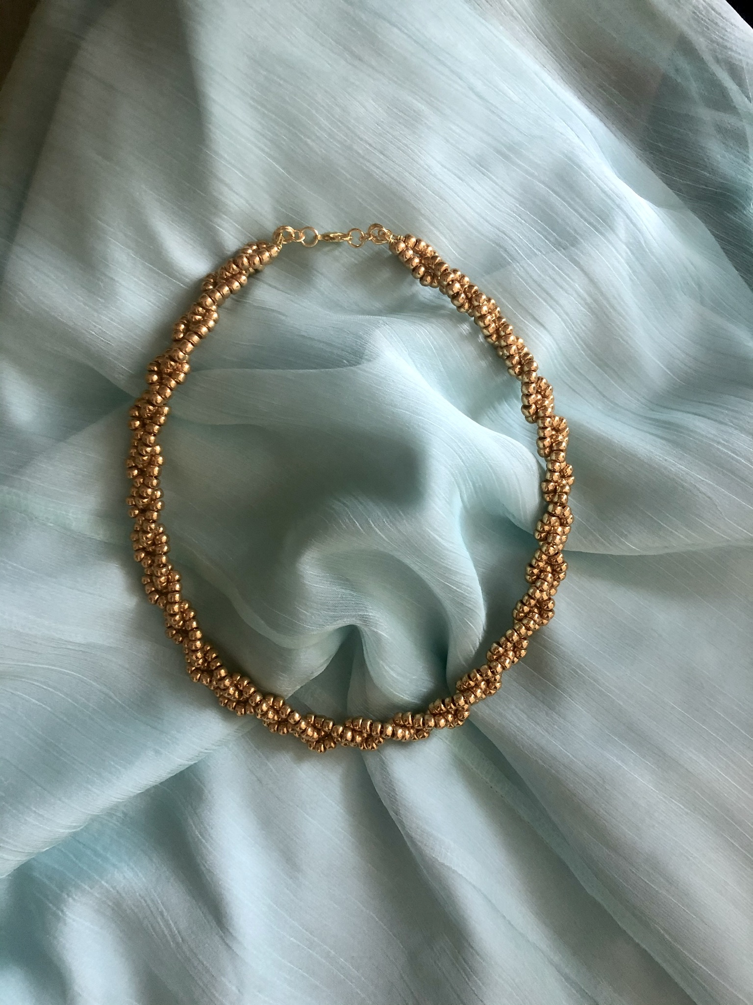 Image for golden beaded necklace 9