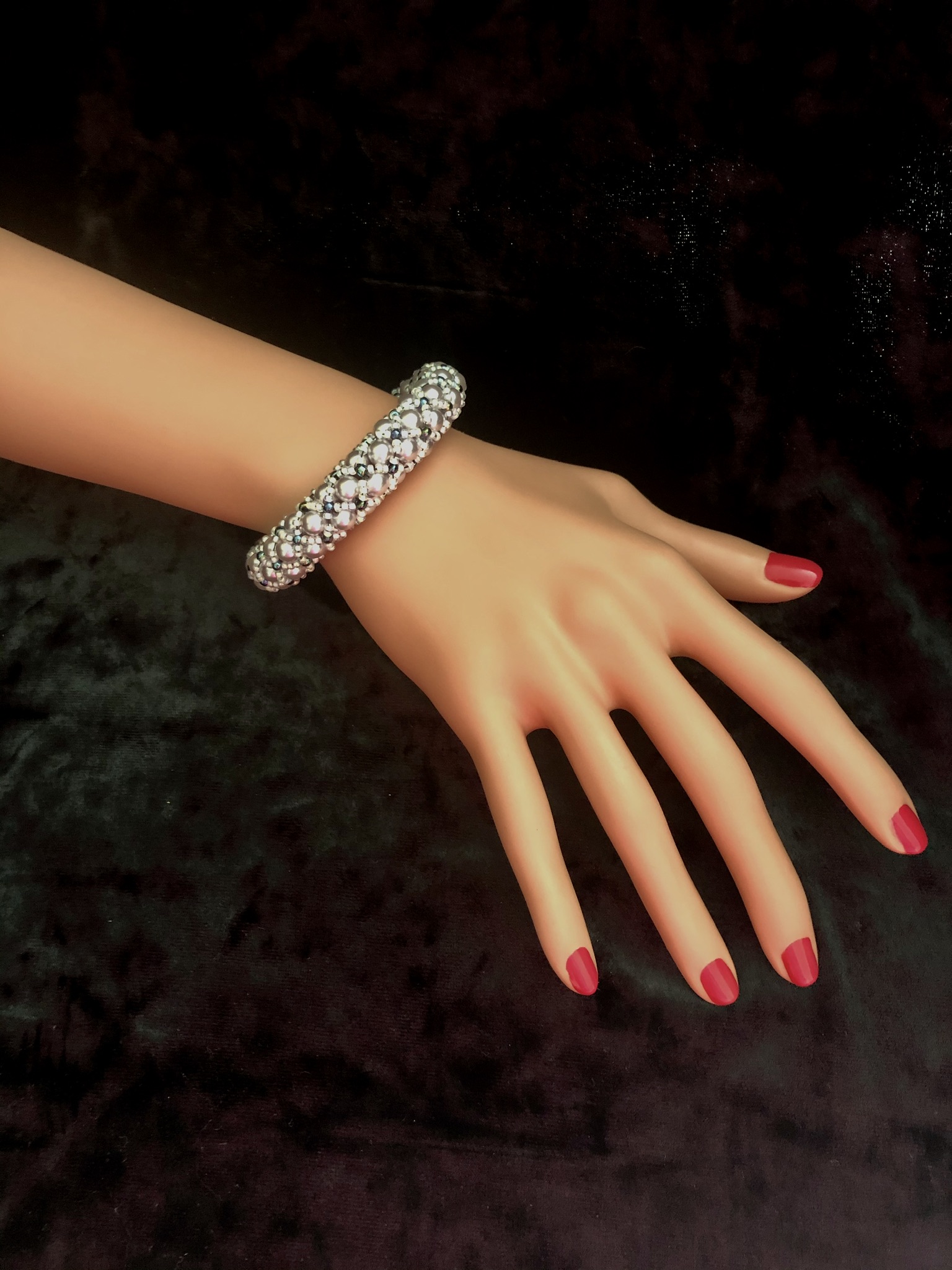 Image for Kiss Kross pale grey and blue bracelet 4