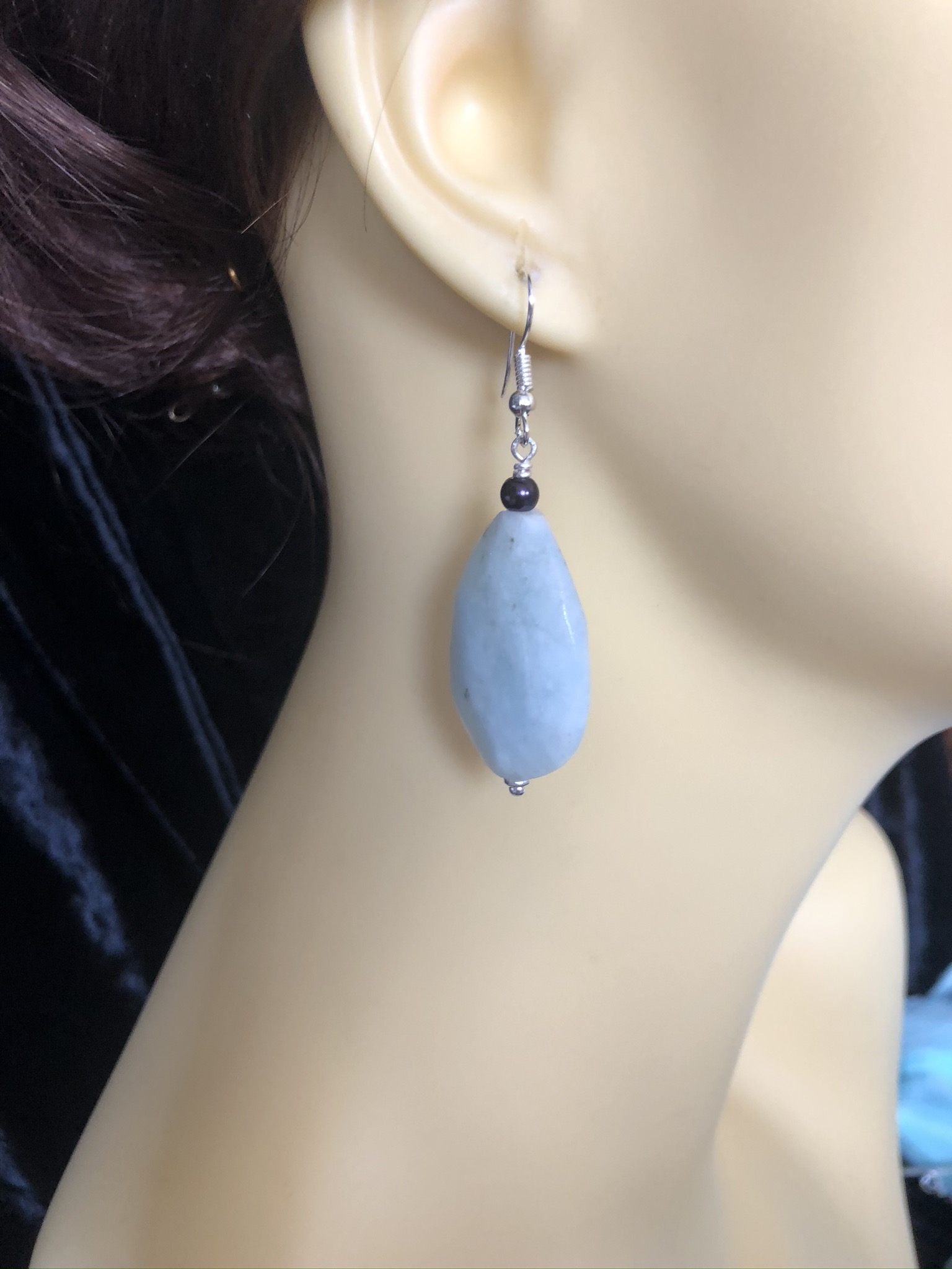 Image for milky aquamarine earrings 4