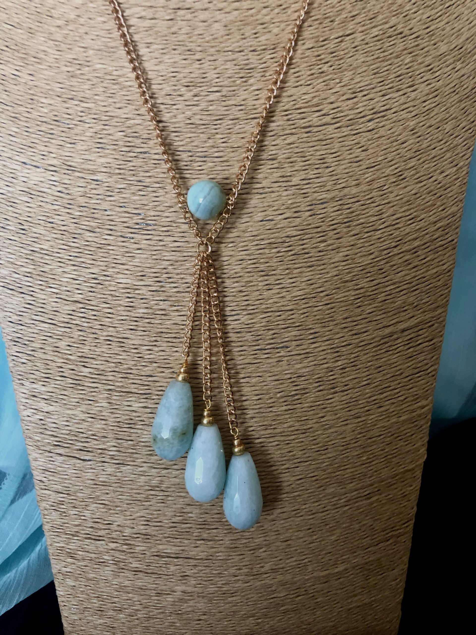 Image for Amazonite Pear Drop Necklace 2