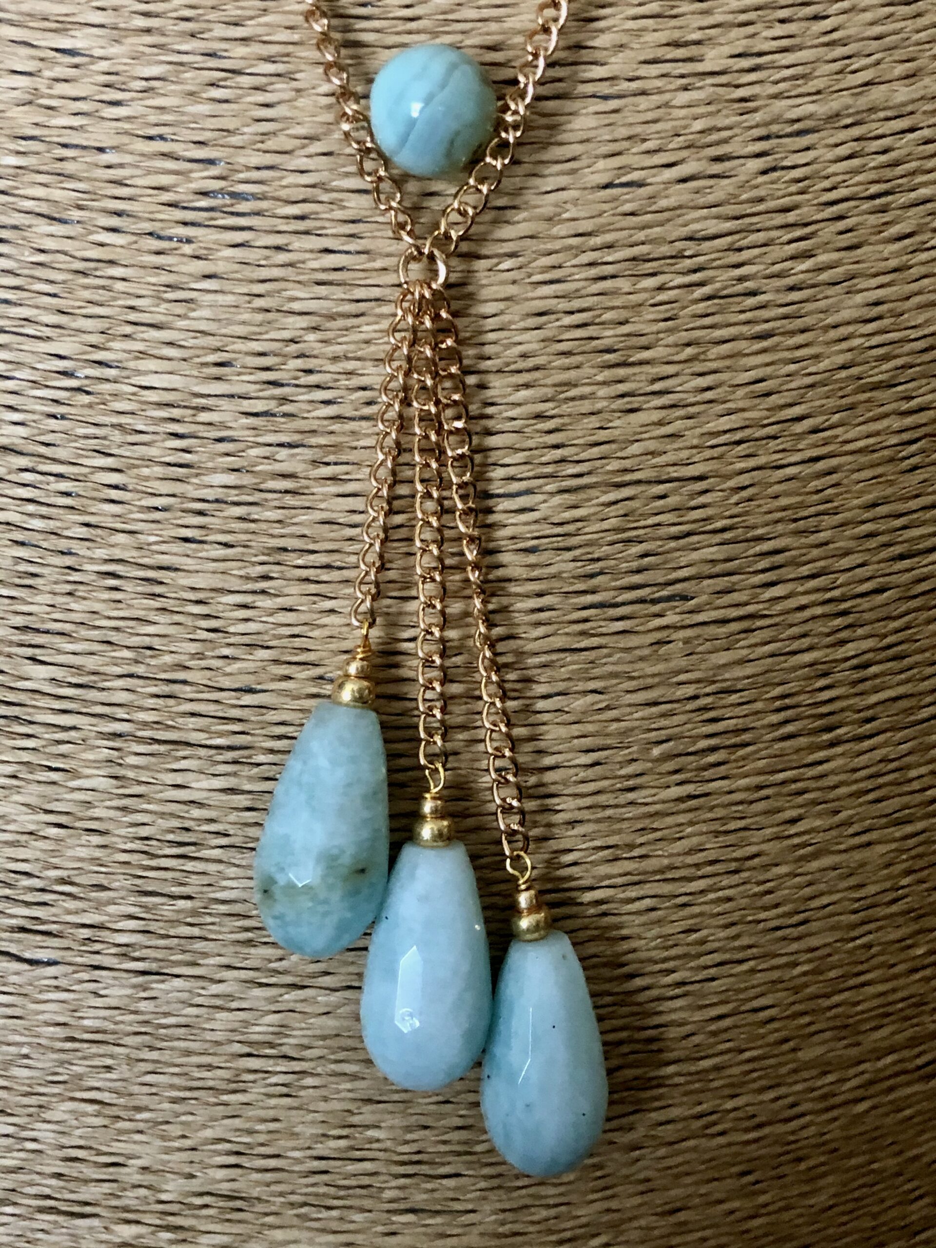 Image for Amazonite Pear Drop Necklace 3
