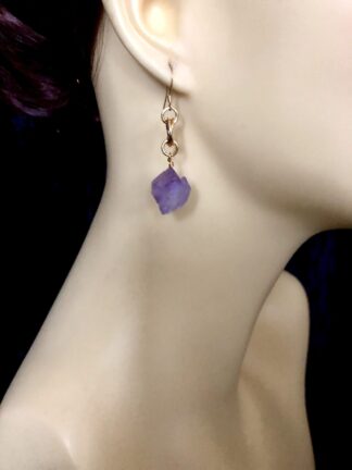 Image for Amethyst Mobius Link Earrings 4