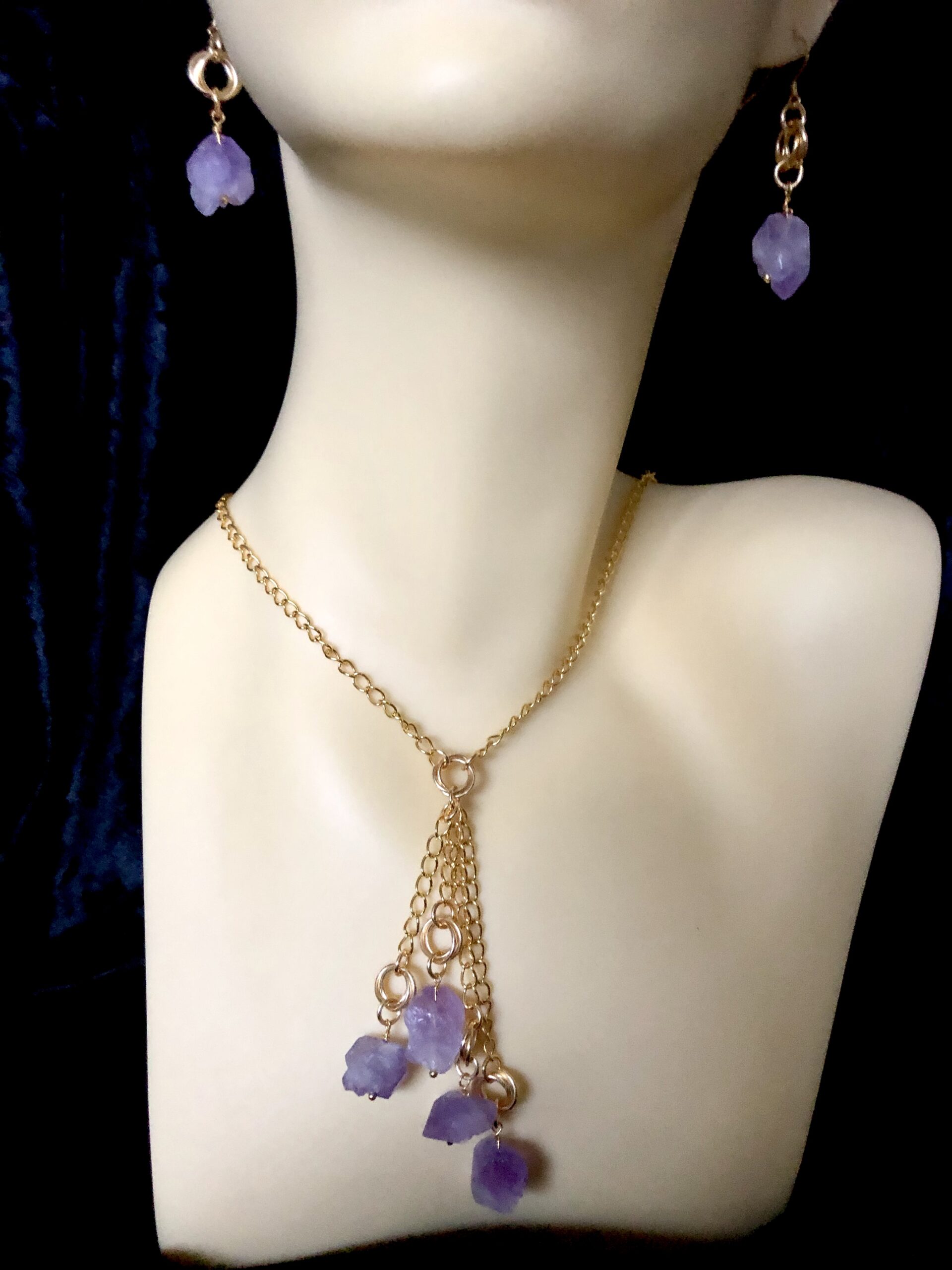 Image for Amethyst Tassel Mobius Link Necklace 3