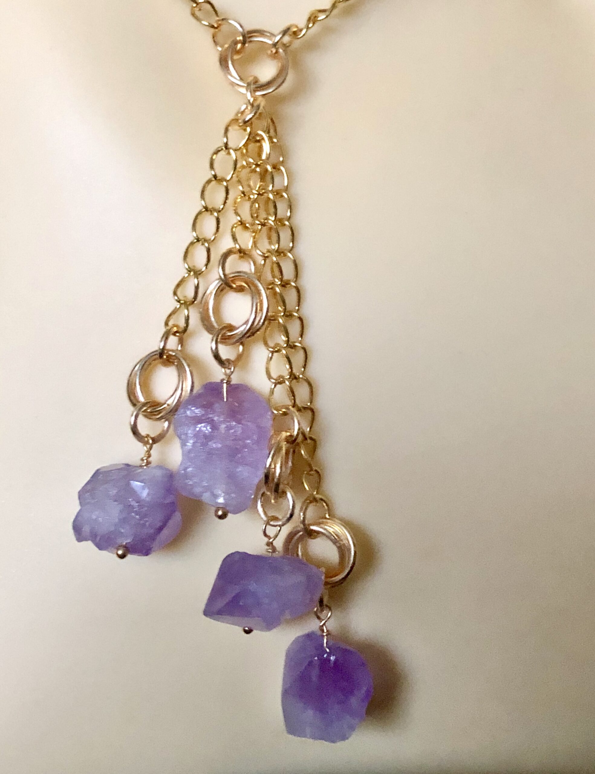 Image for Amethyst Tassel Mobius Link Necklace 2