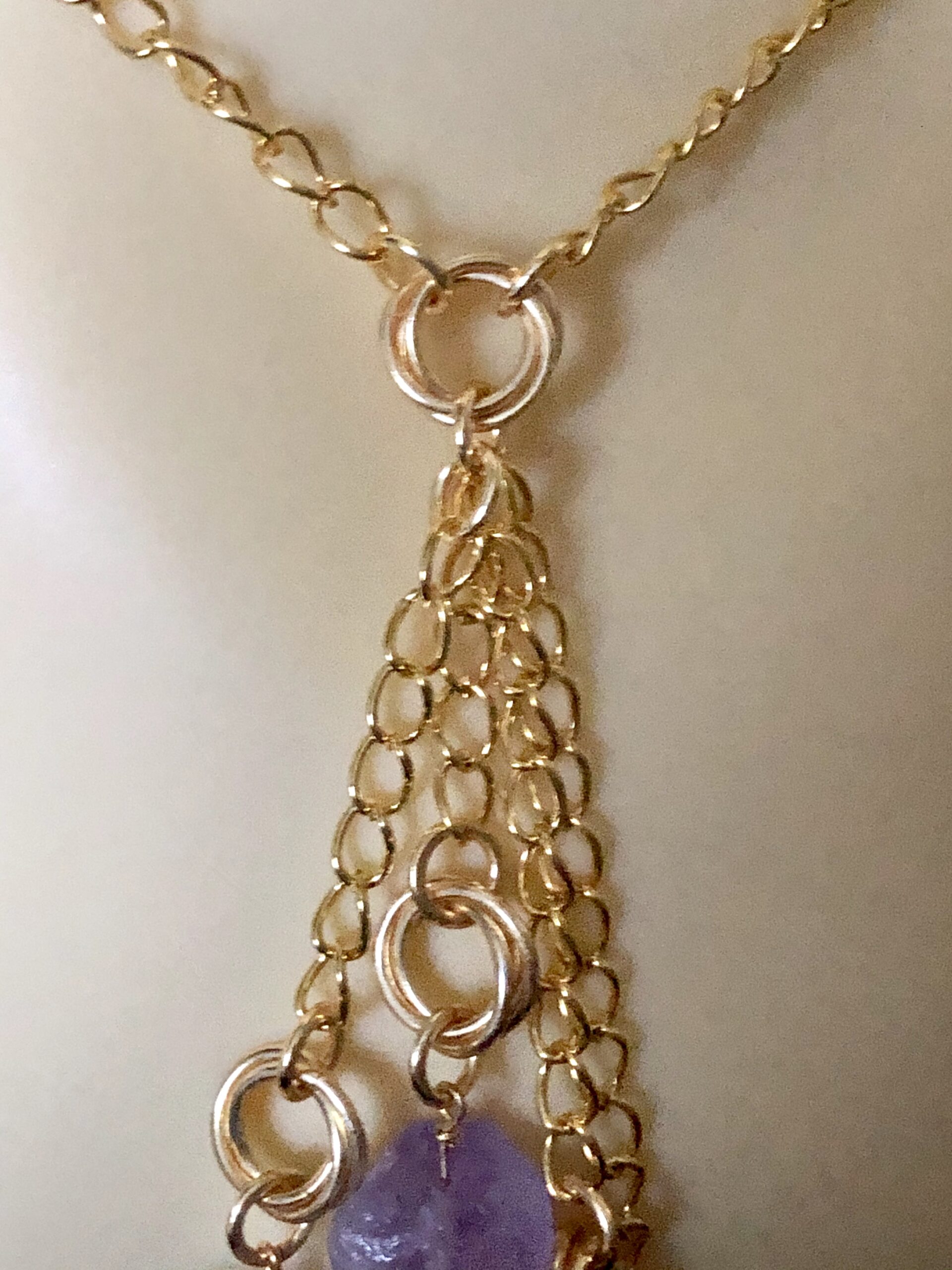 Image for Amethyst Tassel Mobius Link Necklace 4