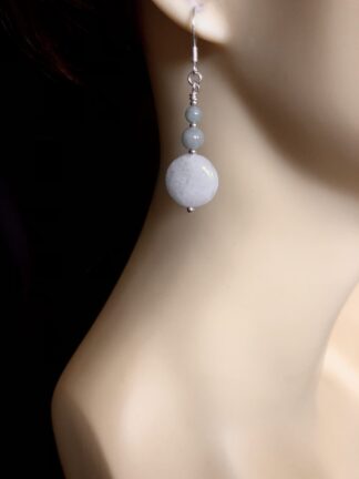Image forBurmese Jadeite Coin Earrings 1