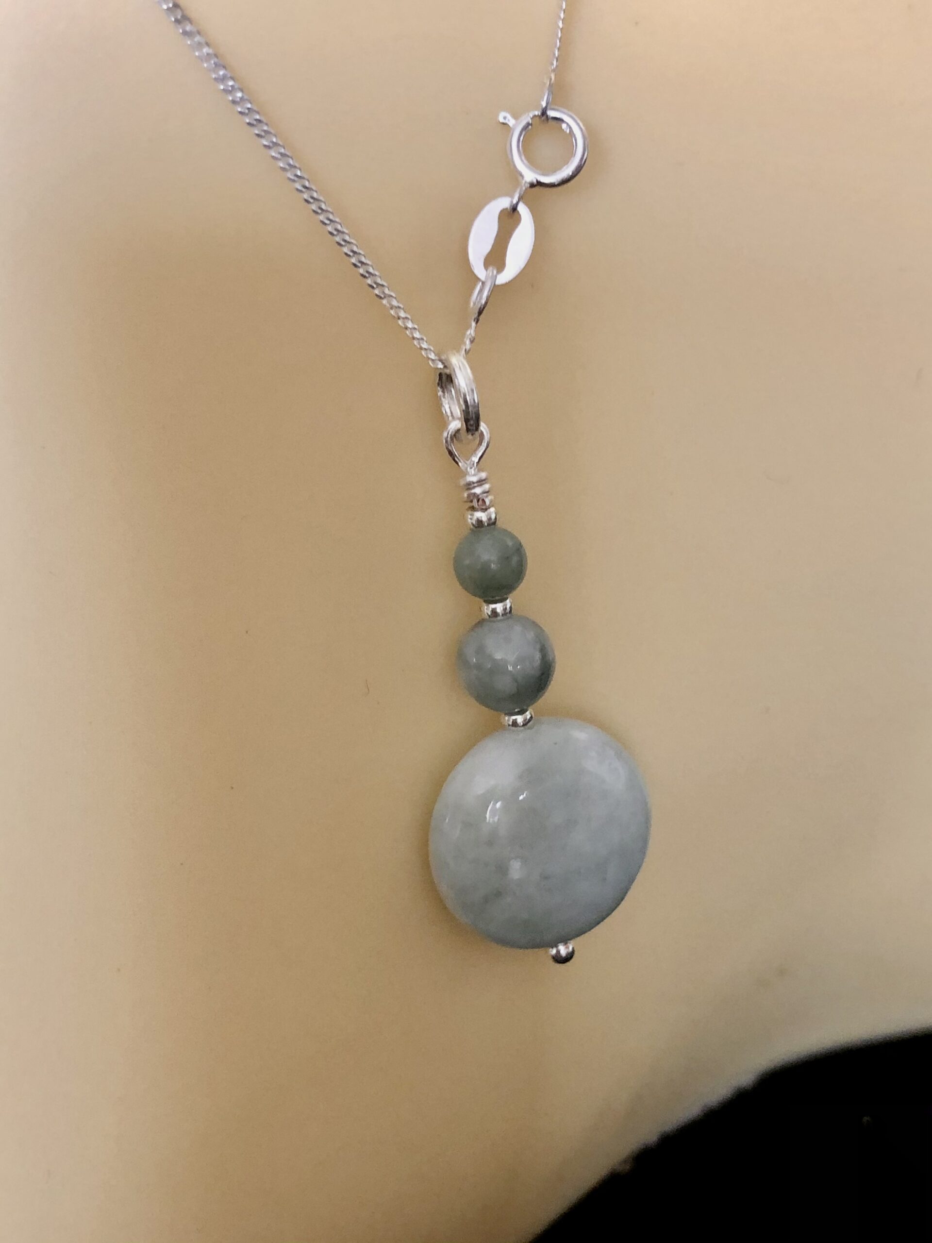 Image for Burmese Jadeite Coin Pendant 5