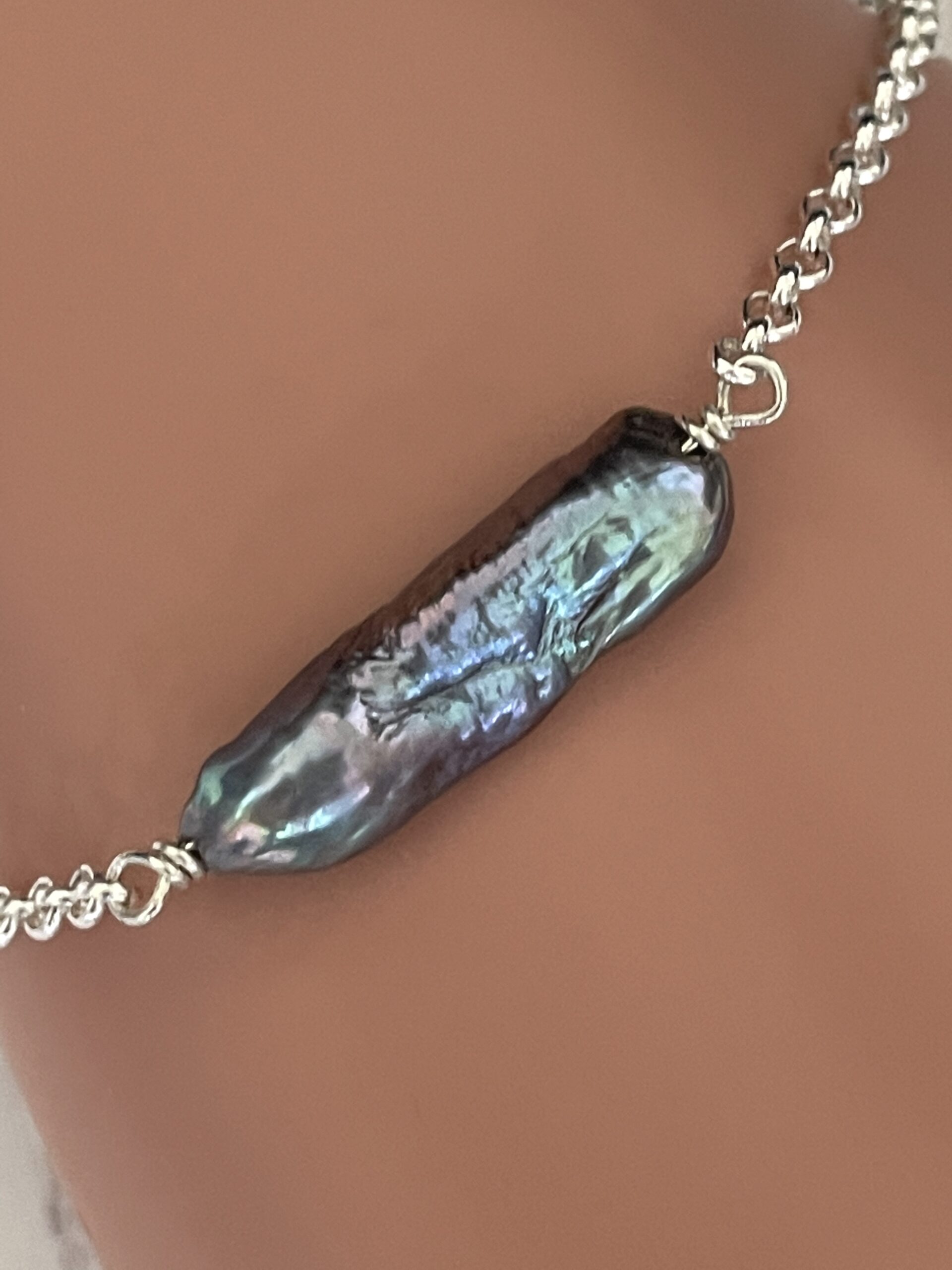 Image for Peacock biwa pearl bracelet 2