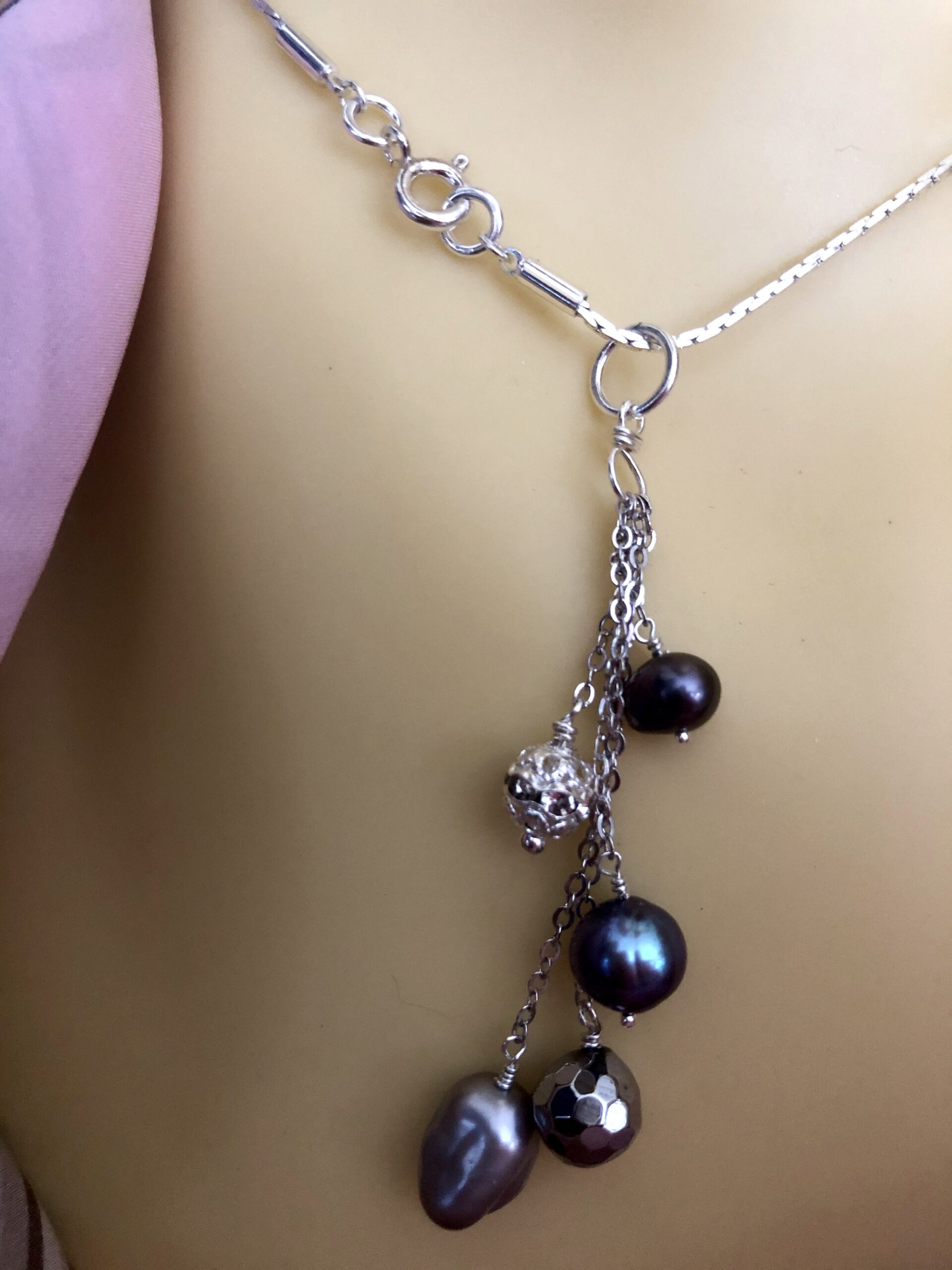 Image for Silvery Waterfall Pendant 5