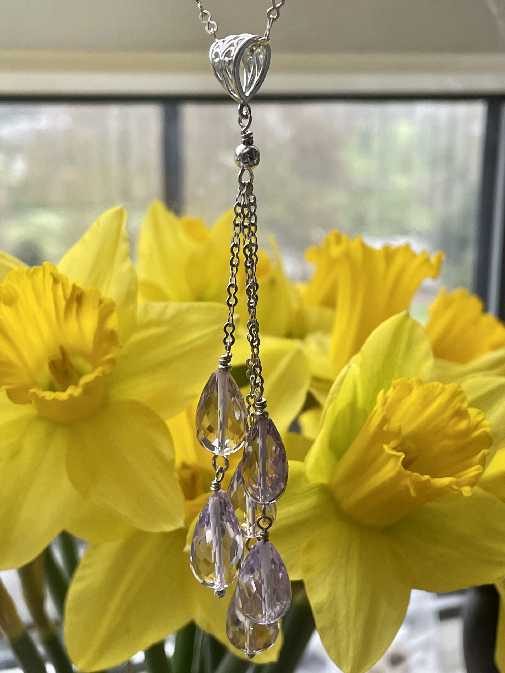 Image for Ametrine and daffodils pendant 2