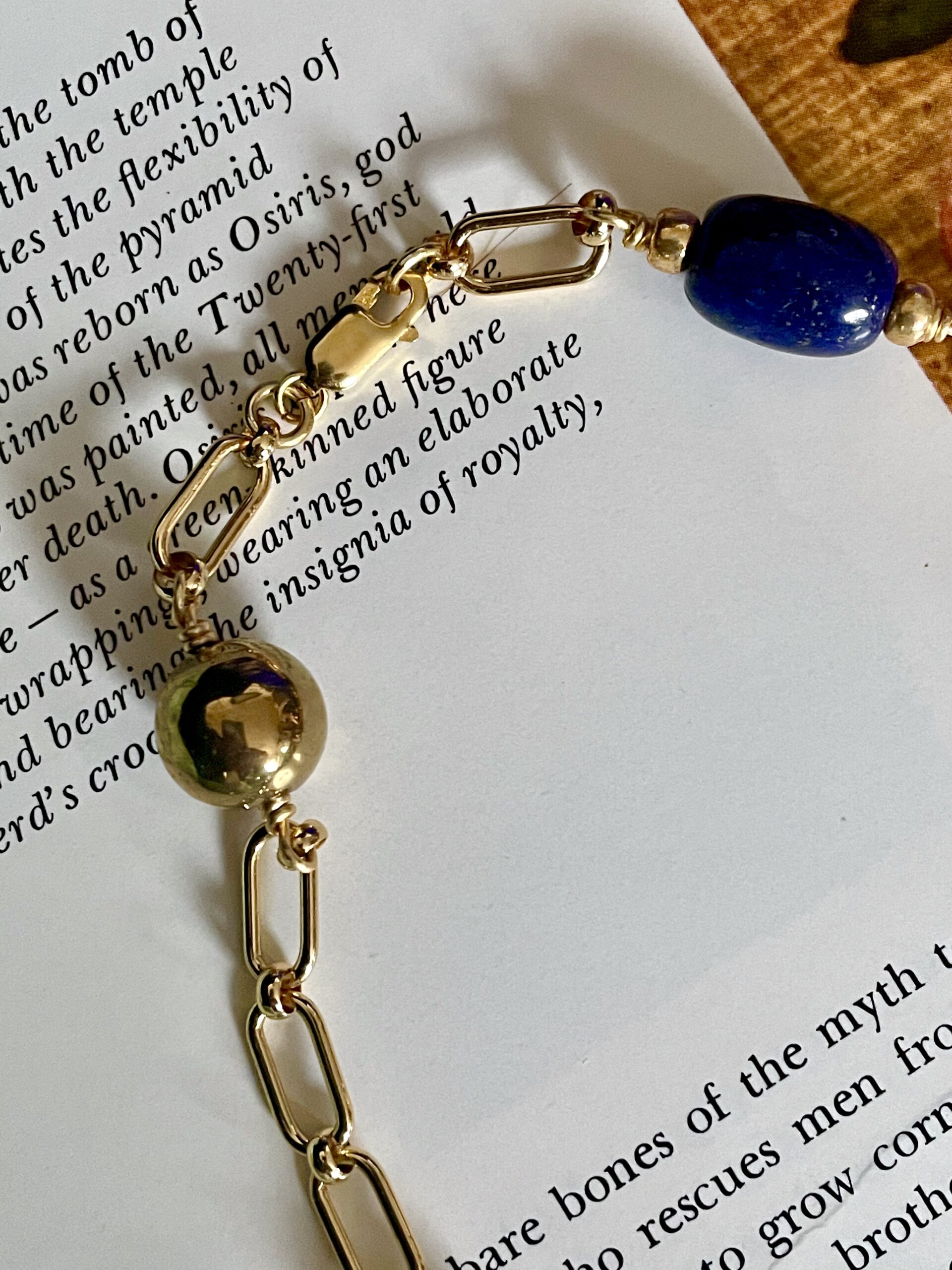 Image for Cleo Lapis Lazuli Necklace 3