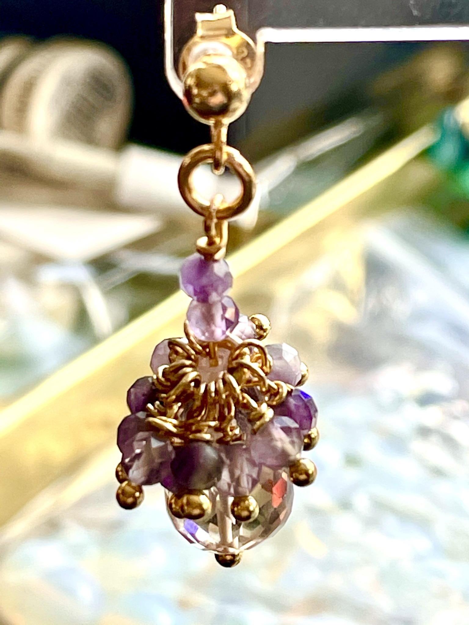 Image for Glinting amethyst earrings 2