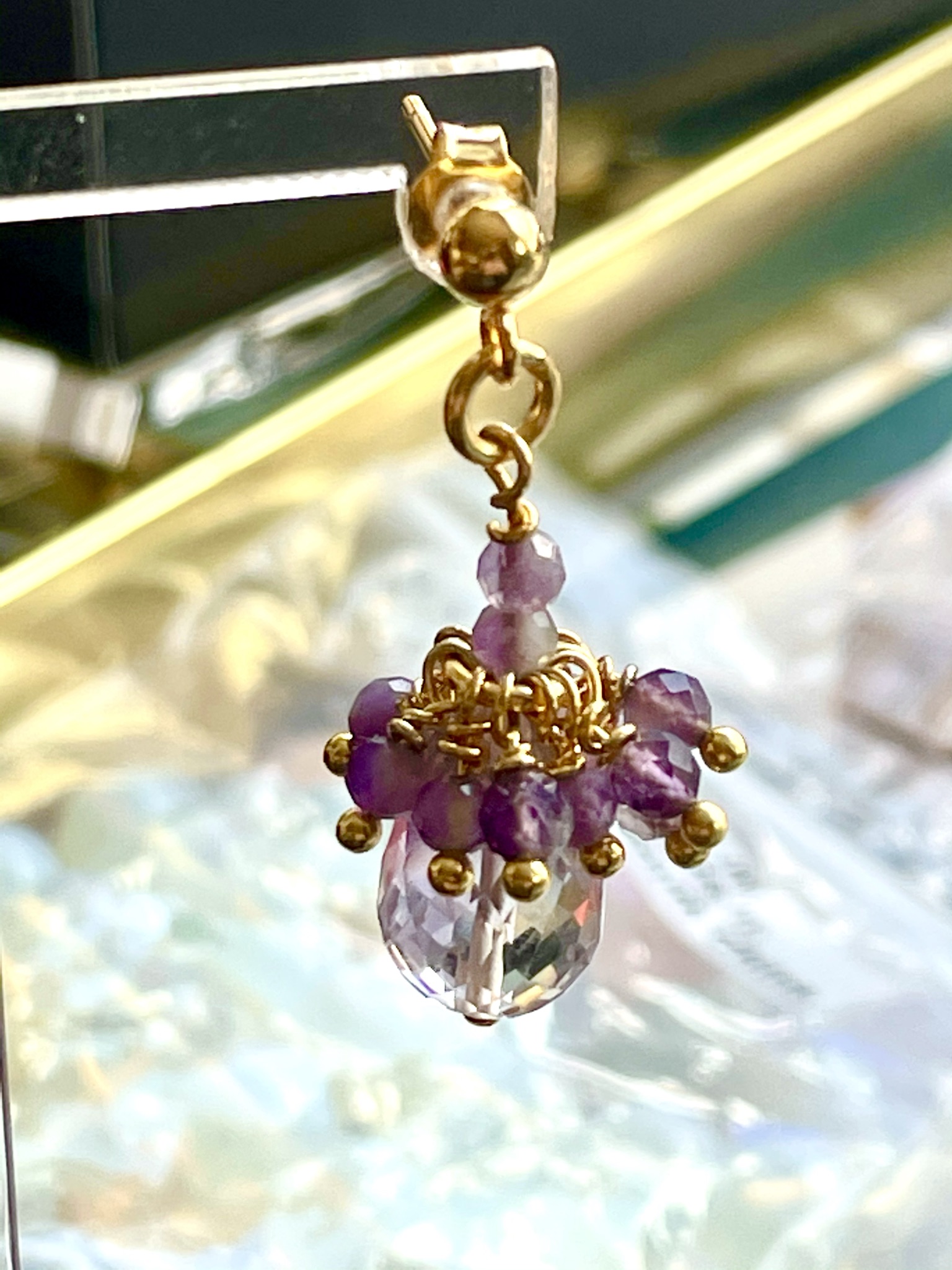 Image for Glinting amethyst earrings 3