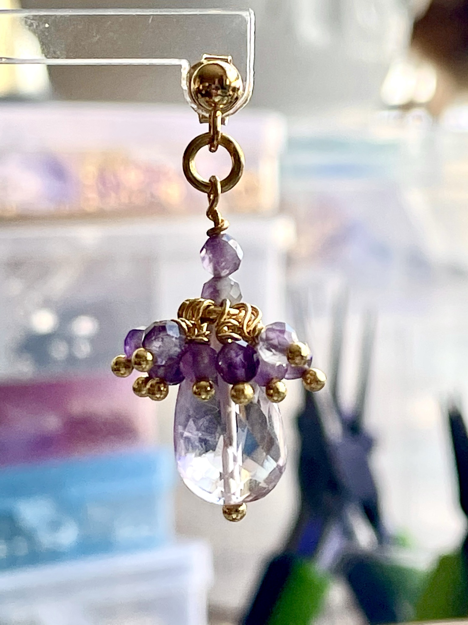 Image for Glinting amethyst earrings 4